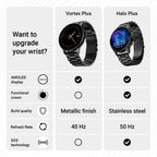 Noise Vortex Plus 1.46” AMOLED Display, AoD, BT Calling, Sleek Metal Finish, 7 Days Battery Life, All New OS with 100+ Watch Faces & Health Suite (Metal Silver)
