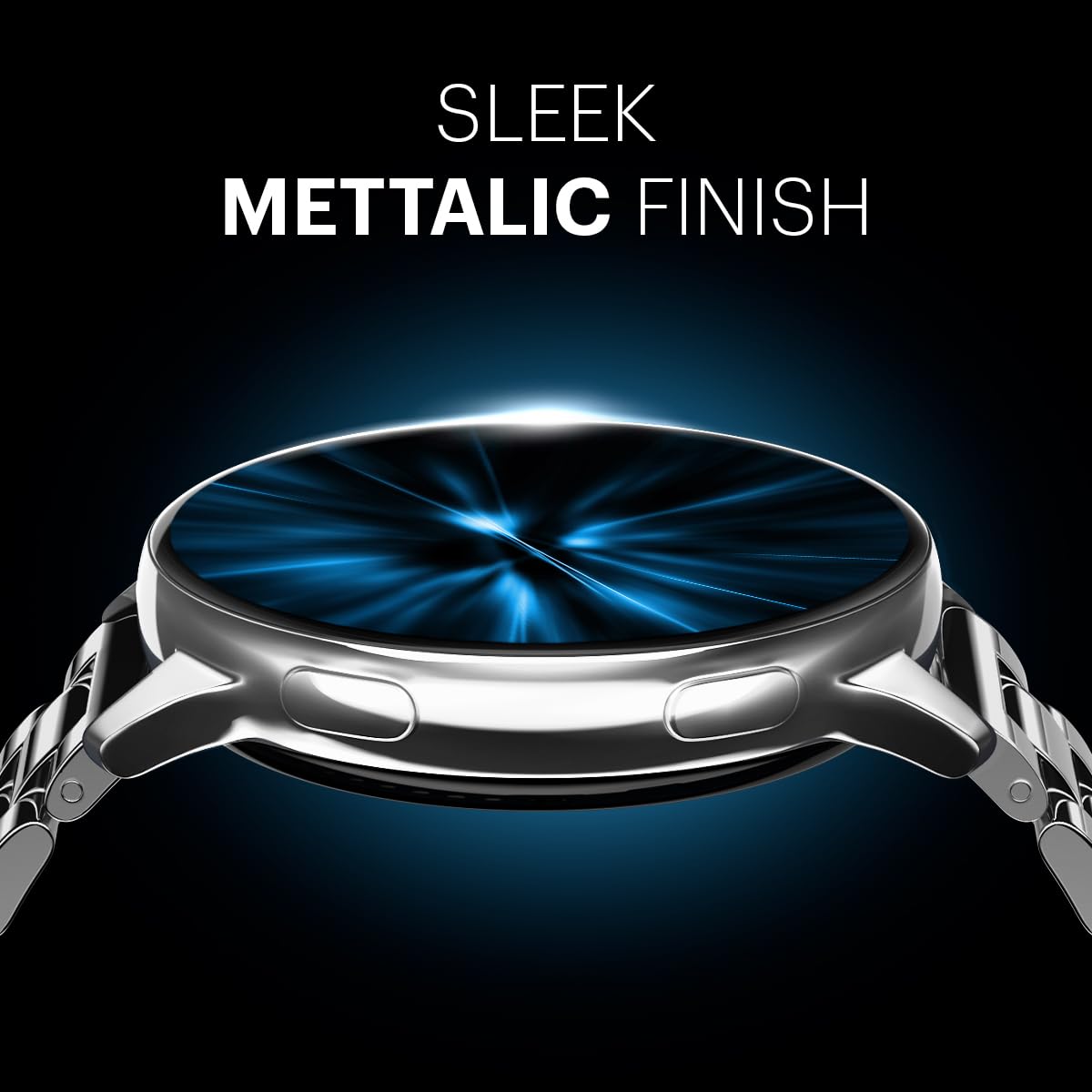 Noise Vortex Plus 1.46” AMOLED Display, AoD, BT Calling, Sleek Metal Finish, 7 Days Battery Life, All New OS with 100+ Watch Faces & Health Suite (Metal Silver)