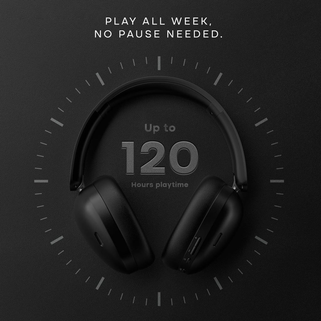 Noise Newly Launched Airwave Max XR Wireless Over-Ear Headphones with 120H Playtime, ANC, HFA Tech, Spatial Audio, Dual Pairing,BT V6.0(Forest Green)