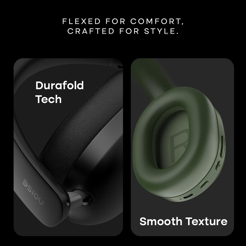 Noise Newly Launched Airwave Max XR Wireless Over-Ear Headphones with 120H Playtime, ANC, HFA Tech, Spatial Audio, Dual Pairing,BT V6.0(Forest Green)