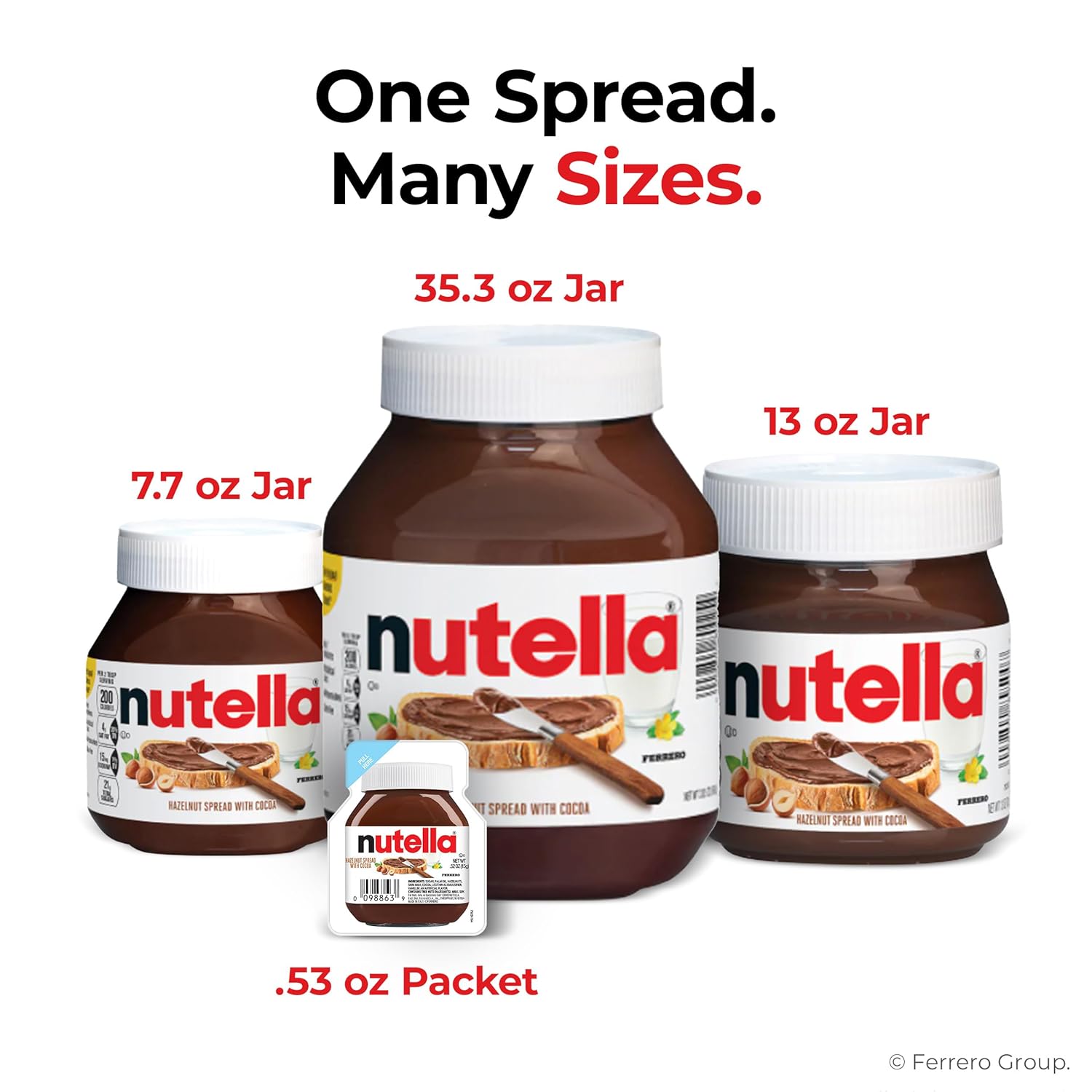 Nutella Hazelnut Spread with Cocoa, 750g
