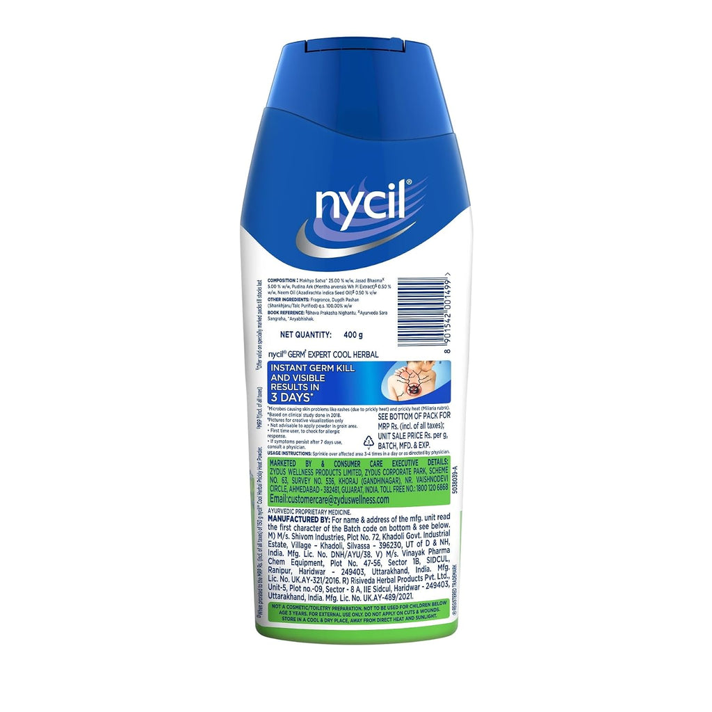 Nycil Germ Expert Cool Herbal  400g Pack