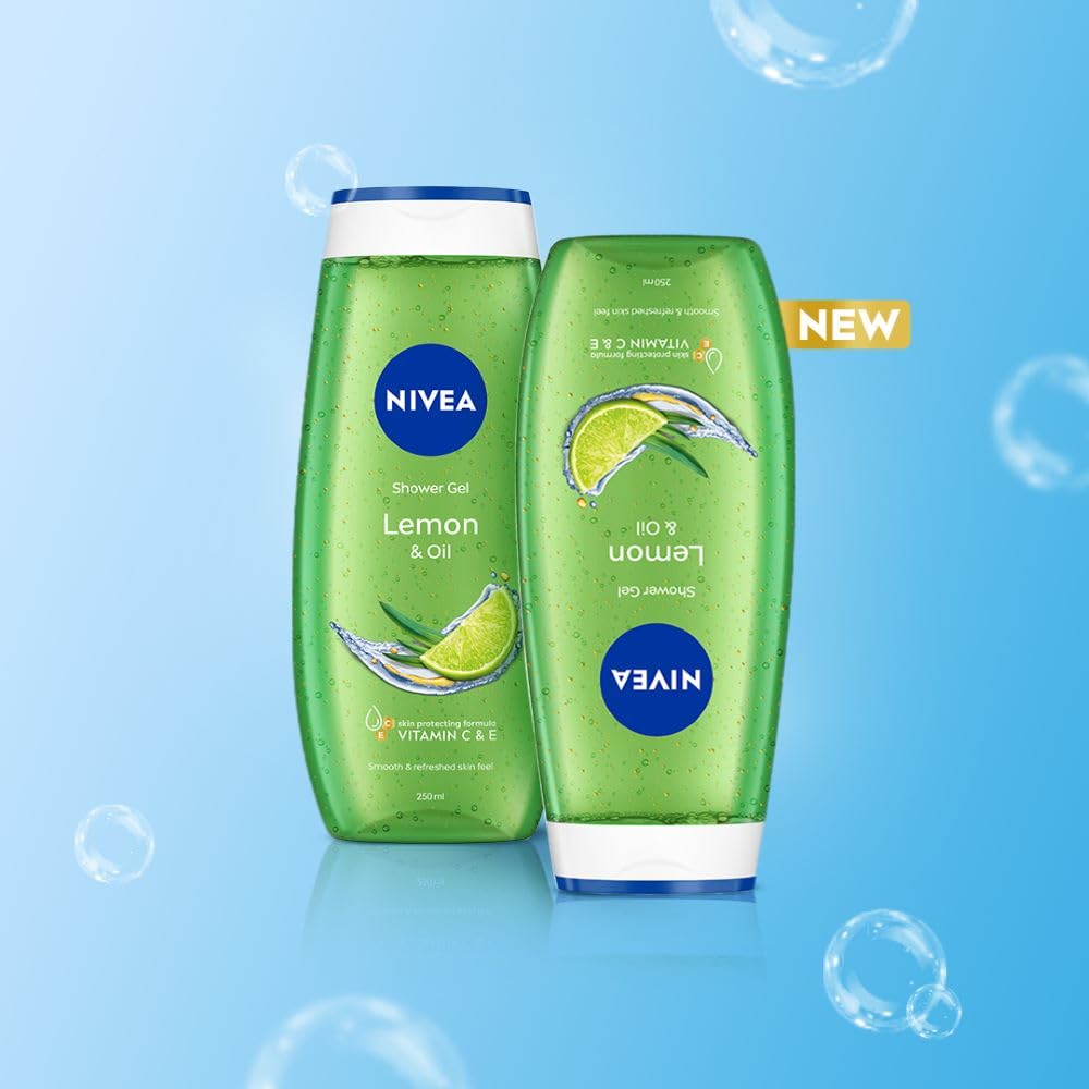 NIVEA Bath Care Lemon and Oil Shower Gel, 250ml