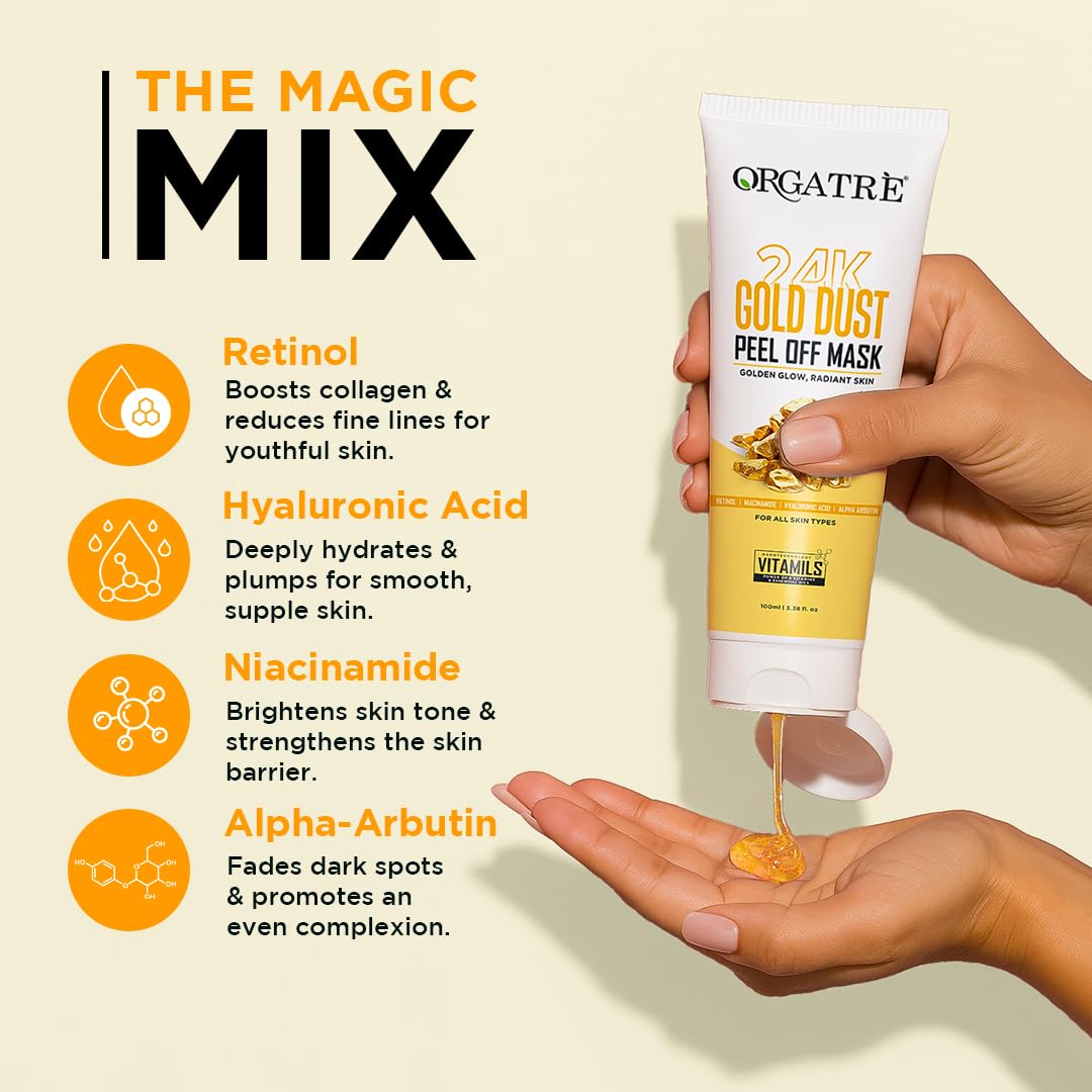 Orgatre 24k Gold Dust Peel Off Mask 100 ml