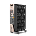 Orient Electric 9 Fin Oil Filled Radiator | 2400W | Advanced S- Shaped Fins | Overheat Protection| 3 Heat Setting | Portable | 2-year warranty by Orient | Black-Gold