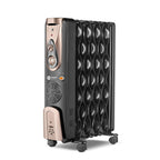 Orient Electric 9 Fin Oil Filled Radiator | 2400W | Advanced S- Shaped Fins | Overheat Protection| 3 Heat Setting | Portable | 2-year warranty by Orient | Black-Gold