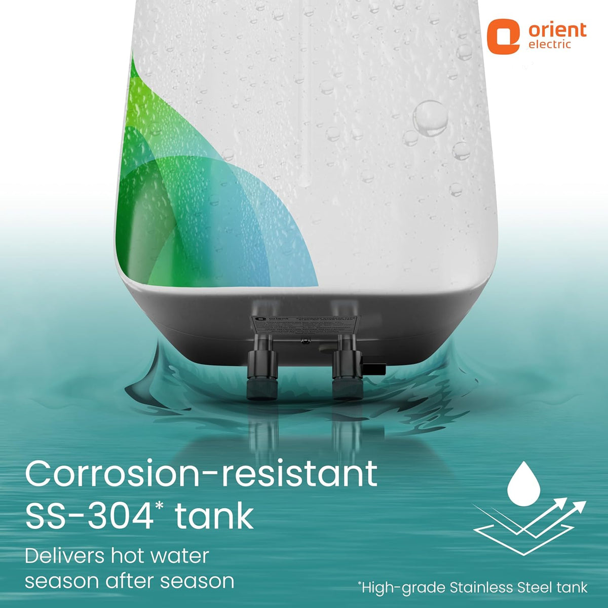 Orient Electric Aura Rapid Pro Geyser 5.9 Litre Instant Water Heater | 3000 W Powerful Heating | Suitable For Kitchen & Bathroom | 5 Year Inner Tank Warranty by Orient | High-rise Compatible| White