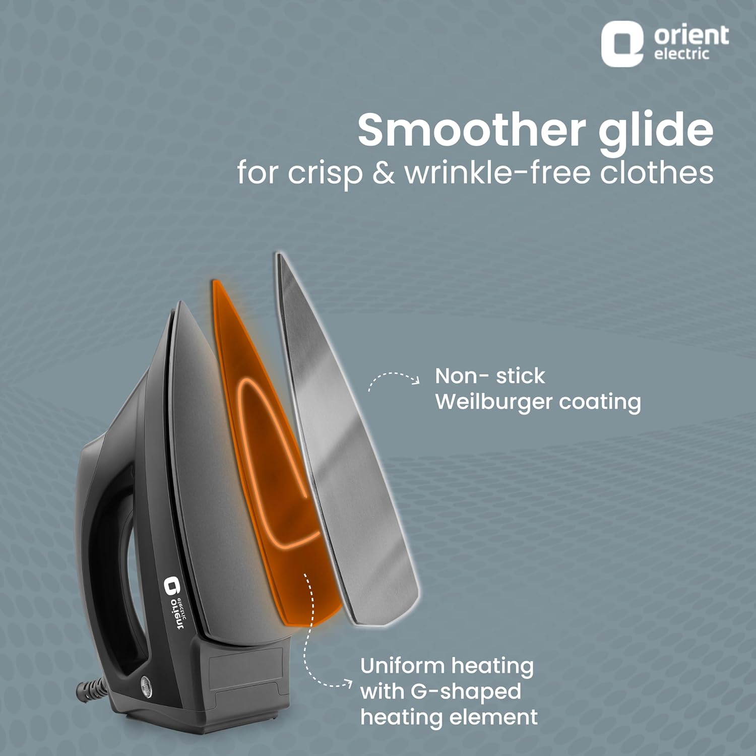 Orient Electric Fabriglide 1000W Electric Dry Iron