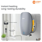 Orient Electric Instaflo Neo Geyser 3 Litre Instant Water Heater| Stainless Steel Tank | Red Dot Design Winner| High-rise Compatible | Shockproof, 6.5 Bar| 6 years tank warranty by Orient | Slate Grey