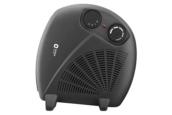Orient Electric New Areva Portable Room Heater for Home | Dual Heating Mode (2000/1000 W) | Advanced Overheat Protection | Room Heater for Winter | 1-year Replacement Warranty | Black