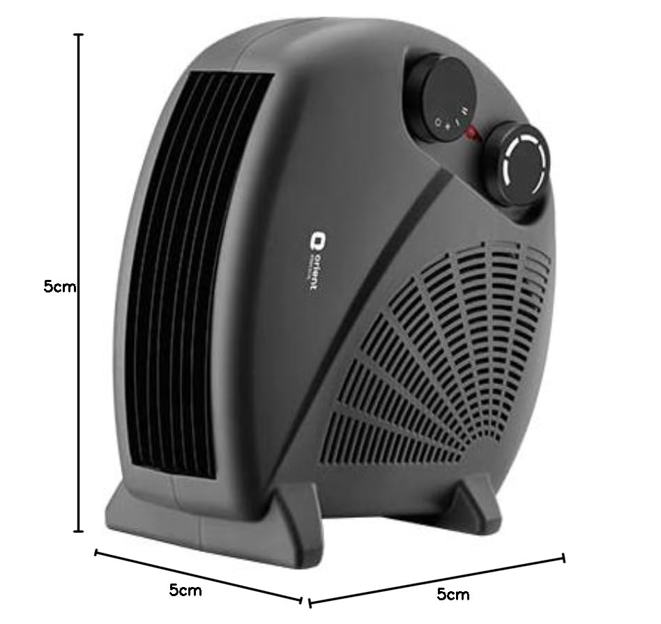 Orient Electric New Areva Portable Room Heater for Home | Dual Heating Mode (2000/1000 W) | Advanced Overheat Protection | Room Heater for Winter | 1-year Replacement Warranty | Black
