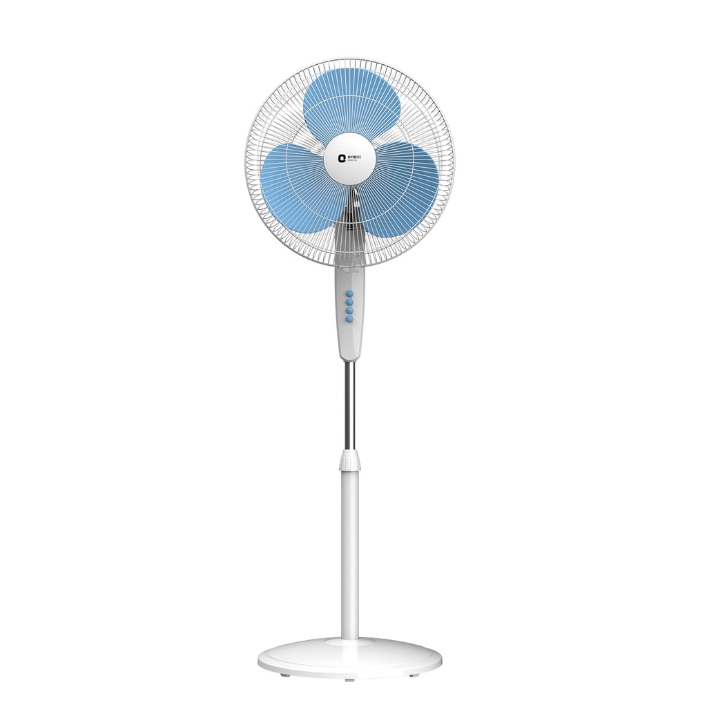 Orient Electric Stand 81 400 MM Pedestal Fans | 100% Copper Motor, High Air Delivery | Millitary Grade Guard | 3 Speed Control, Adjustable Height| Stand Fan for Home |2 Year Warranty by Orient | Blue