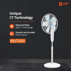 Orient Electric | Wind Pro Stand-70 Pedestal Fan | Superior Air Delivery | Revolutionary CTX Technology | Strong, Powerful Motor | 400mm High-Speed Pedestal Fan | (Snow White)