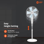 Orient Electric | Wind Pro Stand-70 Pedestal Fan | Superior Air Delivery | Revolutionary CTX Technology | Strong, Powerful Motor | 400mm High-Speed Pedestal Fan | (Snow White)