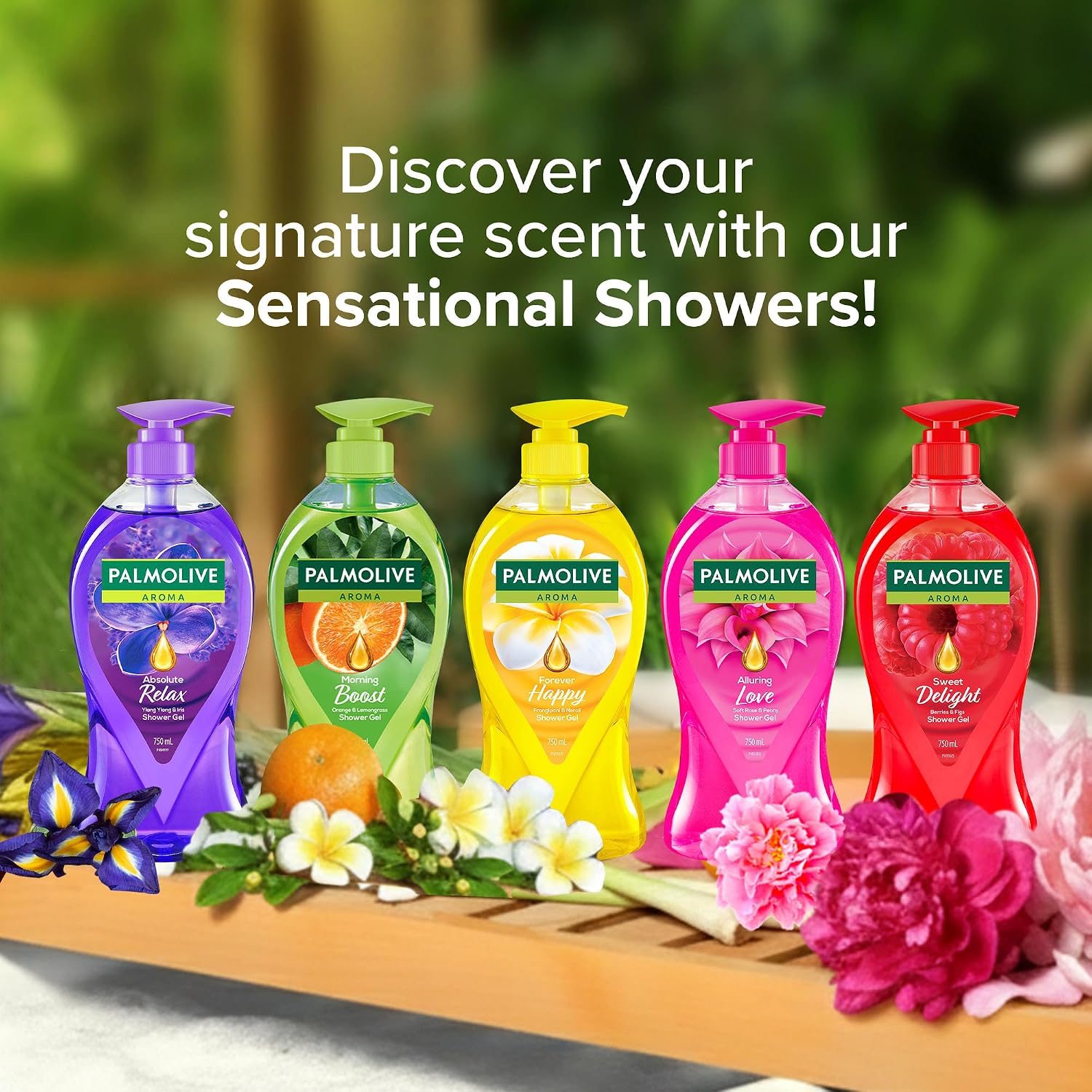 Palmolive Aroma Morning Tonic Body Wash, Gel Based Shower Gel with 100% Natural Citrus Essential Oil & Lemongrass Extracts - pH Balanced, No Parabens, No Silicones, 750ml Pump