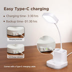 PHILIPS 5W CLARO White LED Desk Light | 3-in-1 Study & Table Lamp | EyeComfort Technology | Adjustable Design | Energy Efficient LED Desk Lamp for Study, Work & Reading | Pack of 1