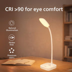 PHILIPS 5W VION White LED Desk Light | 3-in-1 Study & Table Lamp | EyeComfort Technology | Adjustable Design | Energy Efficient LED Lamp for Study, Work & Reading | Pack of 1
