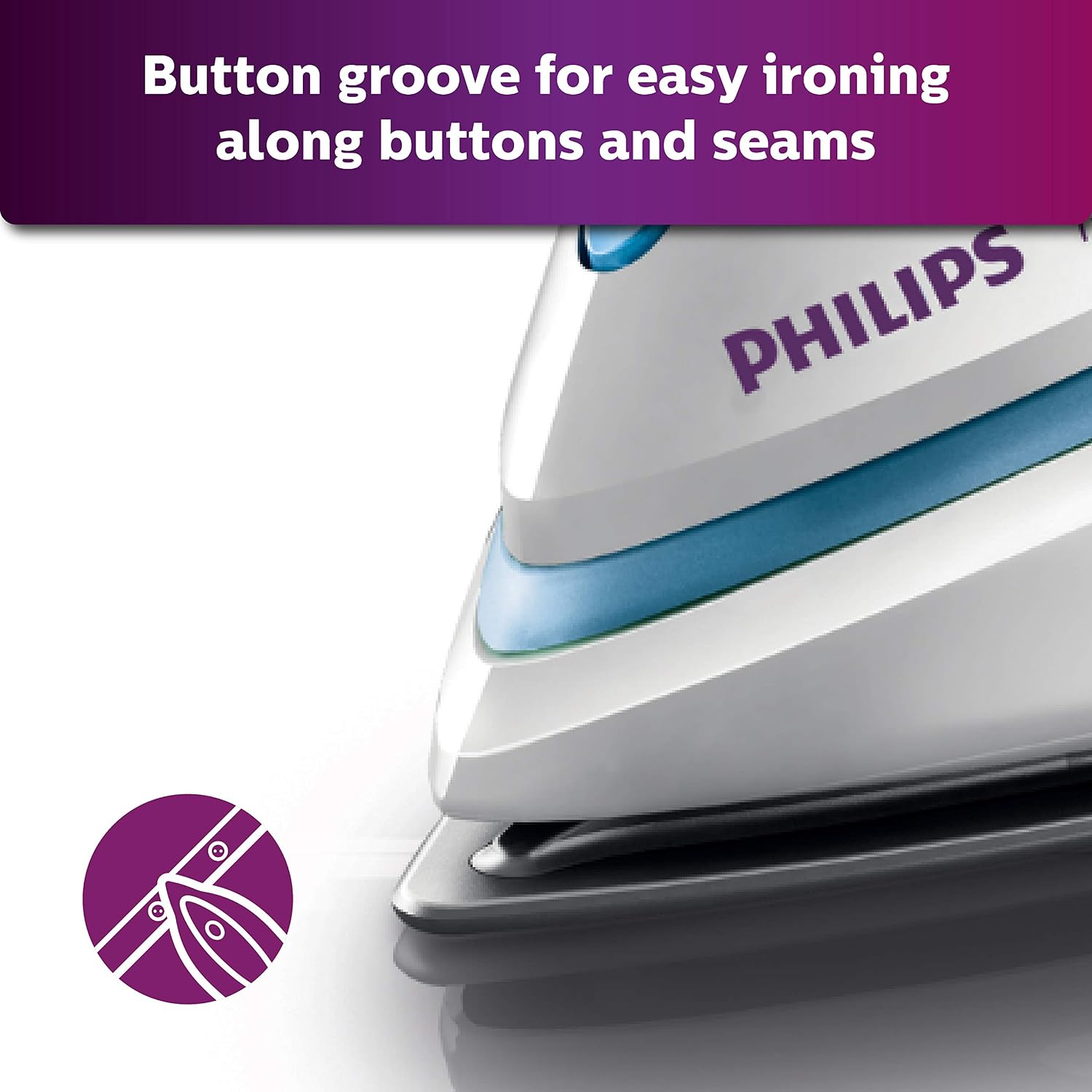 PHILIPS GC1905 1440-Watt Steam Iron with Spray (Blue) (Pack of 2)