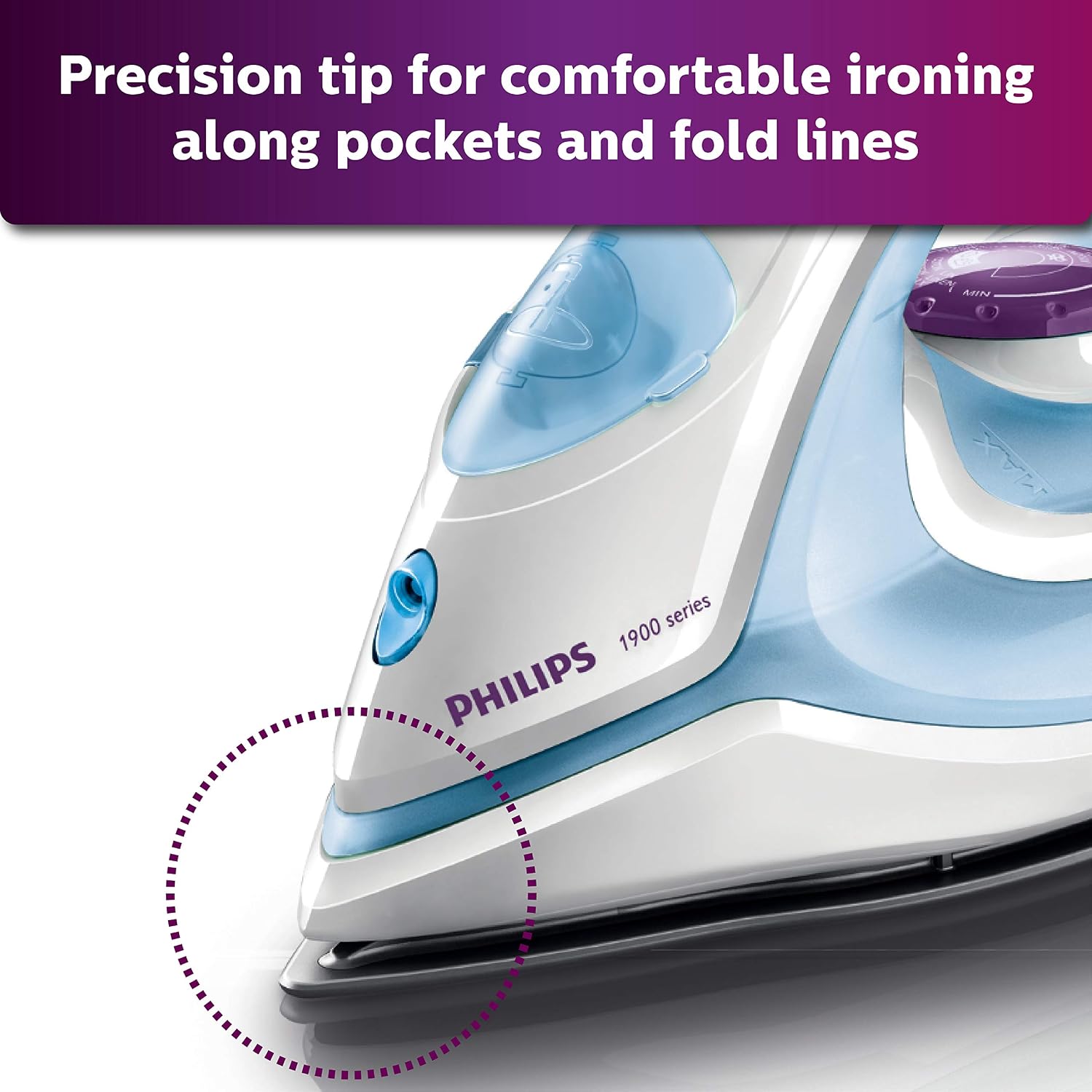 PHILIPS GC1905 1440-Watt Steam Iron with Spray (Blue) (Pack of 2)