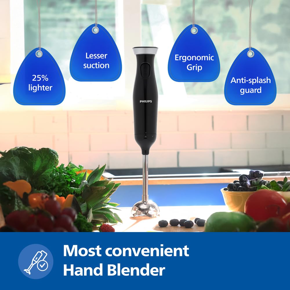 PHILIPS HL1681 Hand Blender |Powerful 300W Motor with Rust free steel arm |Easy single trigger operation | 2year warranty