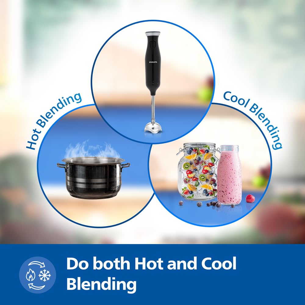 PHILIPS HL1681 Hand Blender |Powerful 300W Motor with Rust free steel arm |Easy single trigger operation | 2year warranty