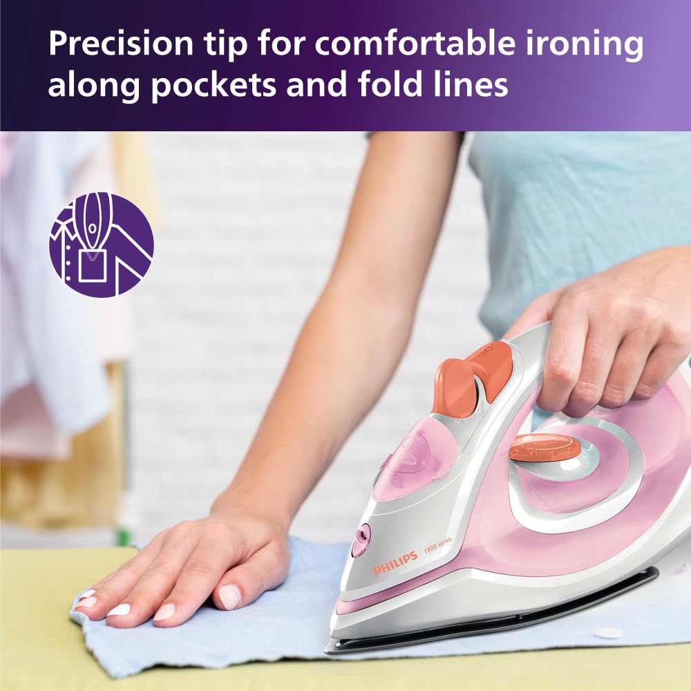 PHILIPS Plastic Gc1920/28 1300 Watts Non-Stick Soleplate Steam Iron