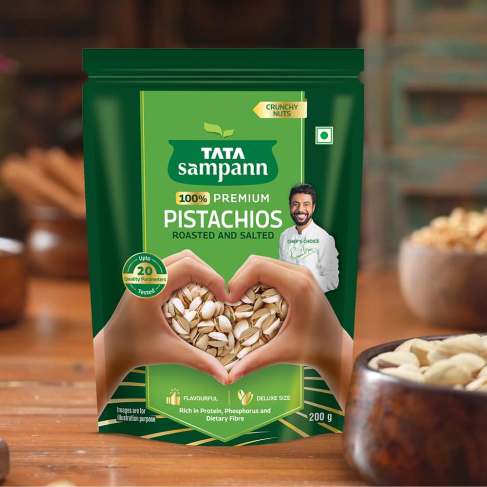 Tata Sampann Pistachios Roasted & Salted, Pista, 200g