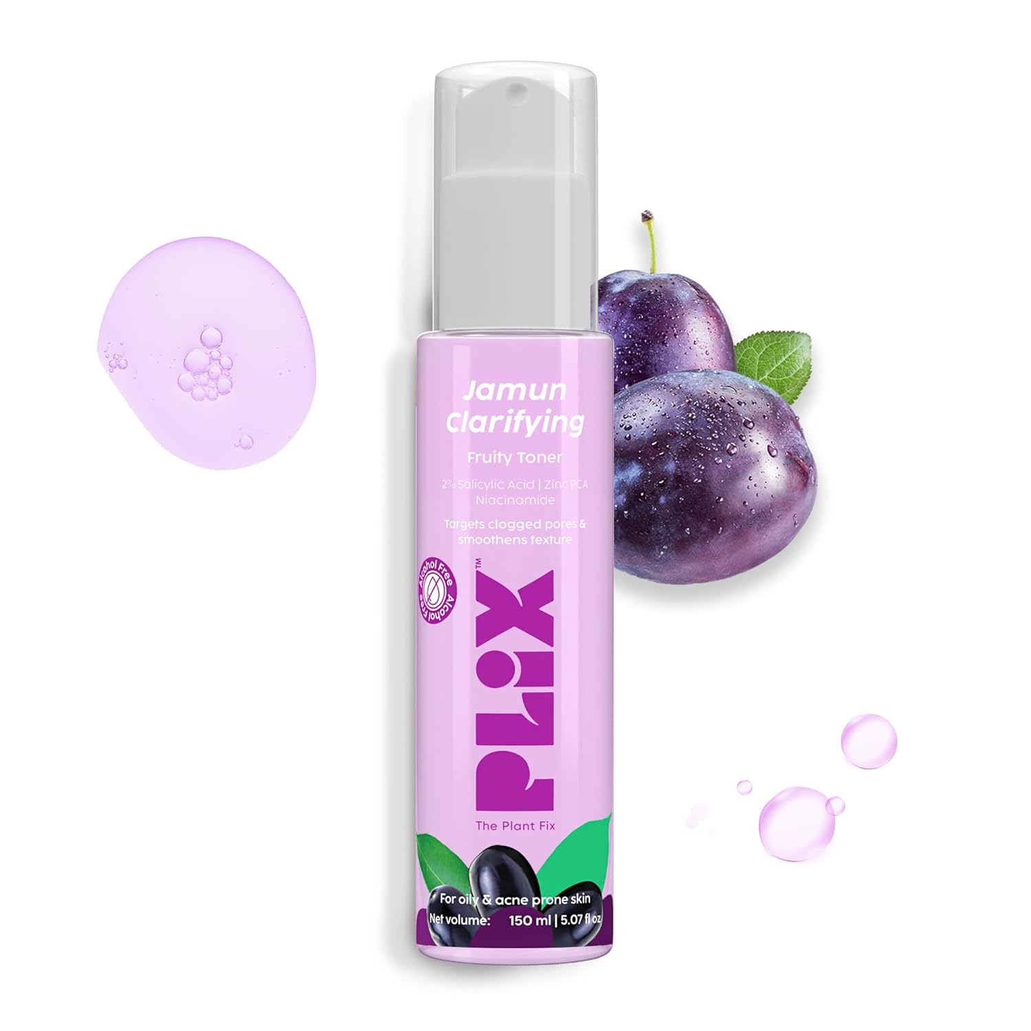 PLIX - THE PLANT FIX Jamun Clarifying Fruity Toner (150 Ml)