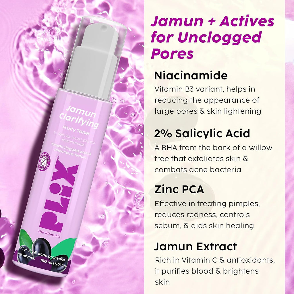 PLIX - THE PLANT FIX Jamun Clarifying Fruity Toner (150 Ml)