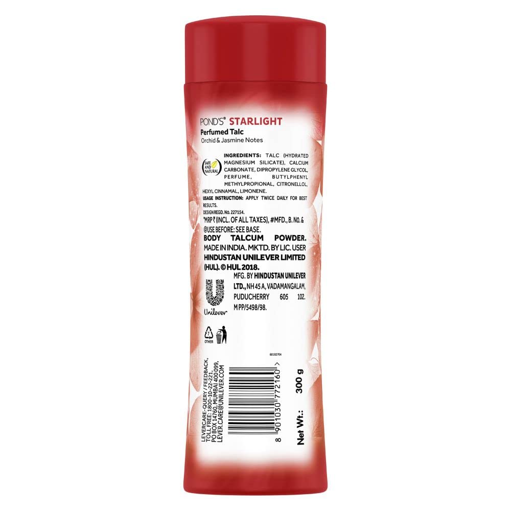POND'S Starlight Perfumed Talc Powder|| Orchid & Jasmin Notes|| 300 g