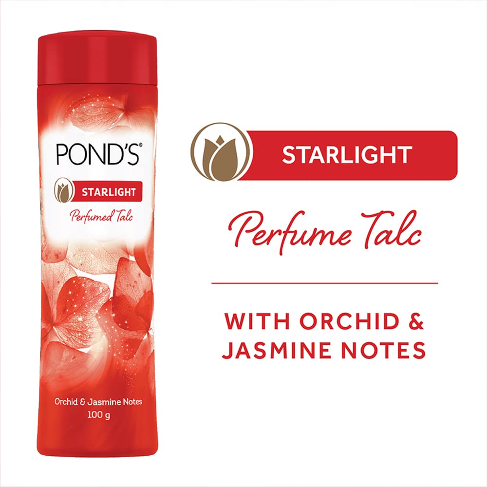POND'S Starlight Perfumed Talc Powder|| Orchid & Jasmin Notes|| 300 g