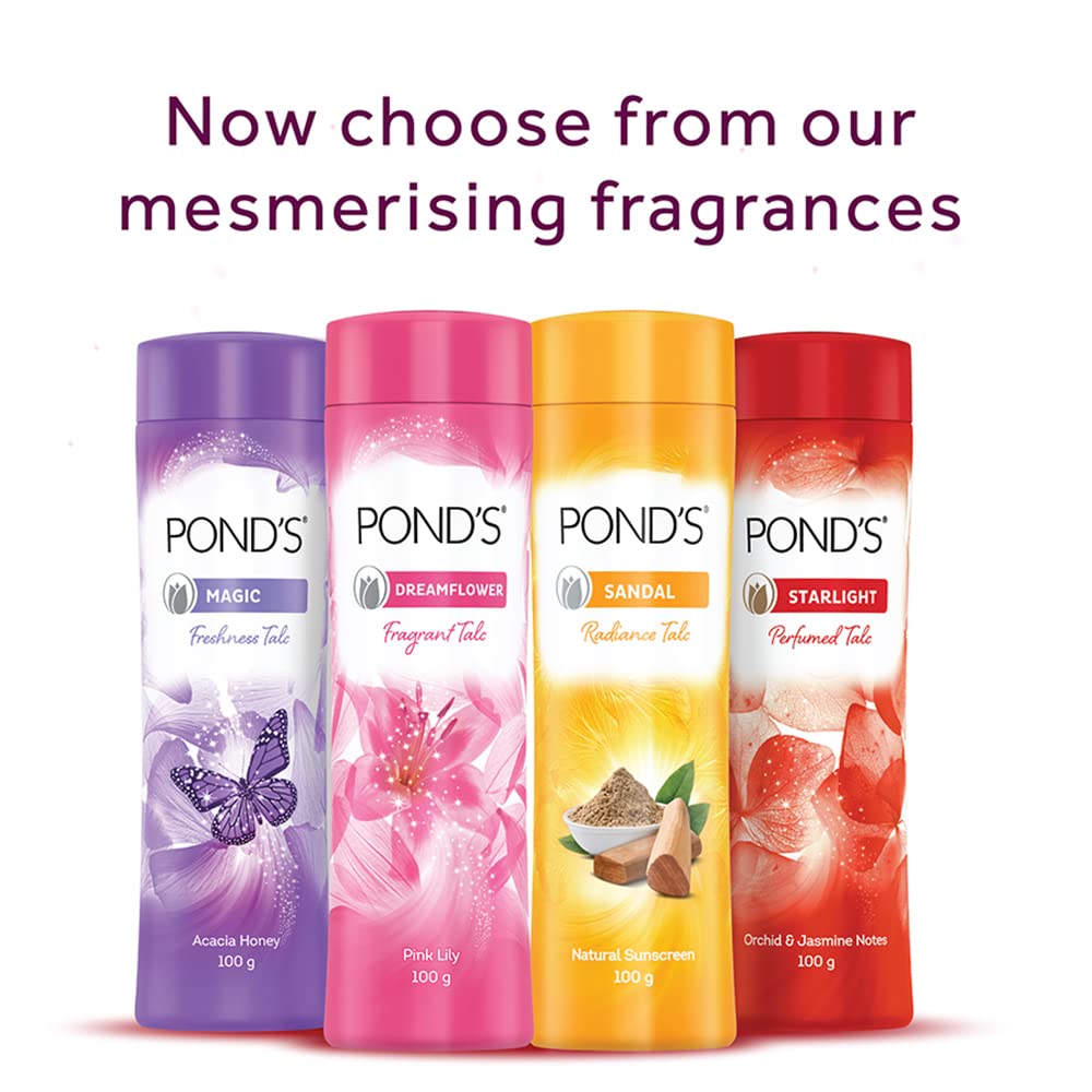 POND'S Starlight Perfumed Talc Powder|| Orchid & Jasmin Notes|| 300 g