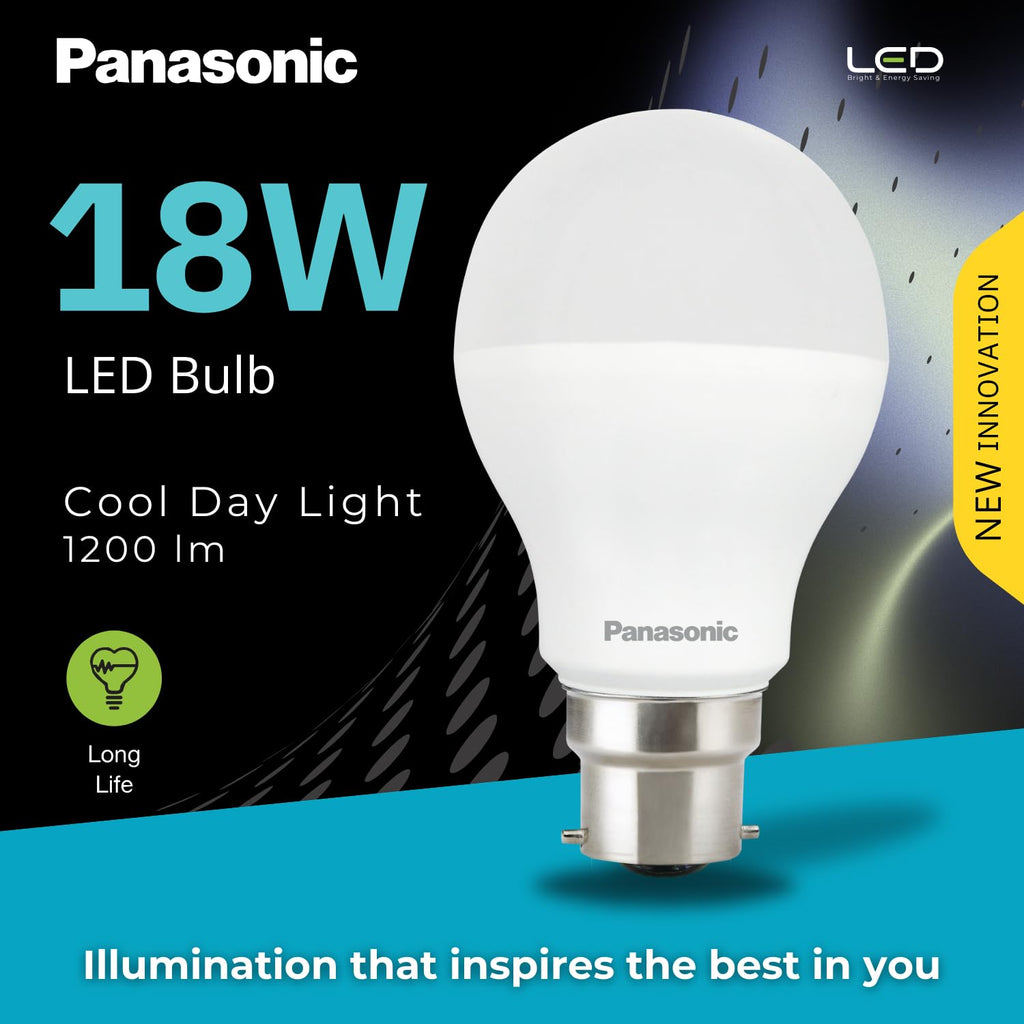 Panasonic Base B22 15-Watt LED Bulb (Pack of 2, Cool Day Light)