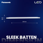 Panasonic 20W Sleek PC LED Batten, 20W Tube light for Living Room & Bedroom, Energy Efficient Batten for Home, 6500K Cool Day Light | Pack of 2