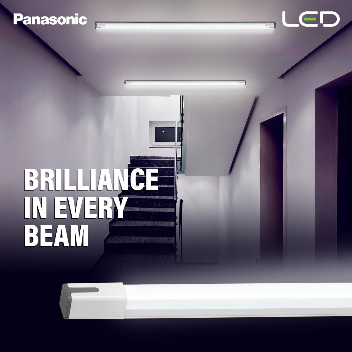 Panasonic 20W TheaLED Ace LED Batten, 20W Tube light for Living Room & Bedroom, Energy Efficient Batten for Home, 6500K Cool Day Light Batten (Pack of 4)
