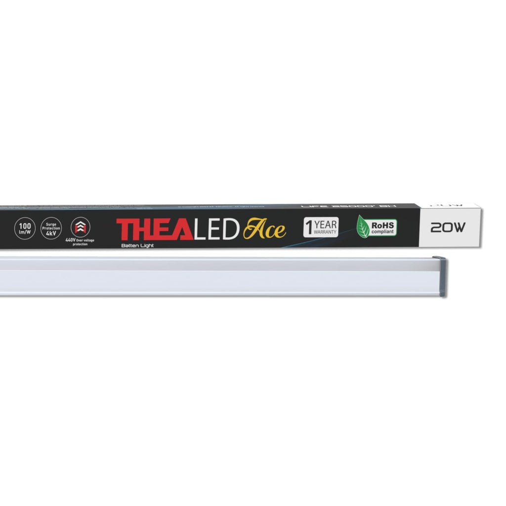 Panasonic 20W TheaLED Ace LED Batten, 20W Tube light for Living Room & Bedroom, Energy Efficient Batten for Home, 6500K Cool Day Light Batten (Pack of 6)