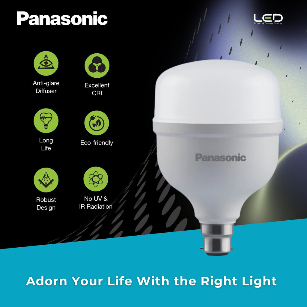 Panasonic 50W B22 LED Cool Day Light Bulb, Pack of 1, (PBUM04507-pk1)