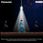 Panasonic 9 Watt Motion Sensor B22 Led Bulb for Home with 3 Mtr Radius Sensor Area, Auto Off After 15 Sec, 1 Yr Warranty (Pk4)