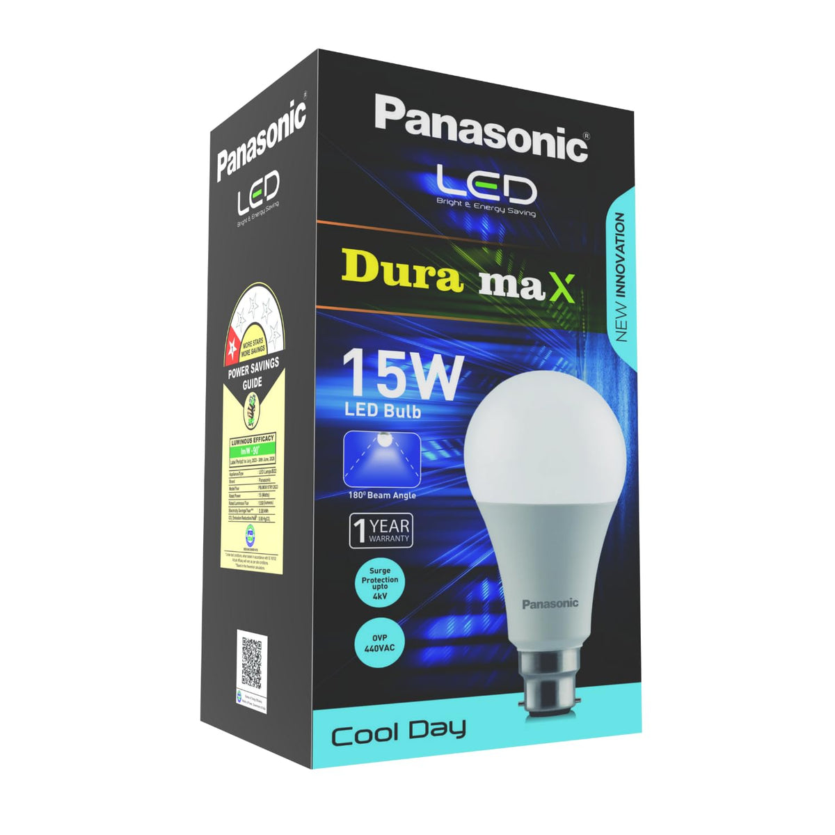 Panasonic Base B22 15-Watt LED Bulb (Pack of 2, Cool Day Light)