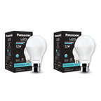 Panasonic Dura Saver 12W Bulb, B22 LED Bulb Base For Home & Office, 1 Year Warranty, Energy Efficiet, 6500K Cool Daylight (Pack of 2)