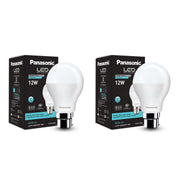 Panasonic Dura Saver 12W Bulb, B22 LED Bulb Base For Home & Office, 1 Year Warranty, Energy Efficiet, 6500K Cool Daylight (Pack of 2)