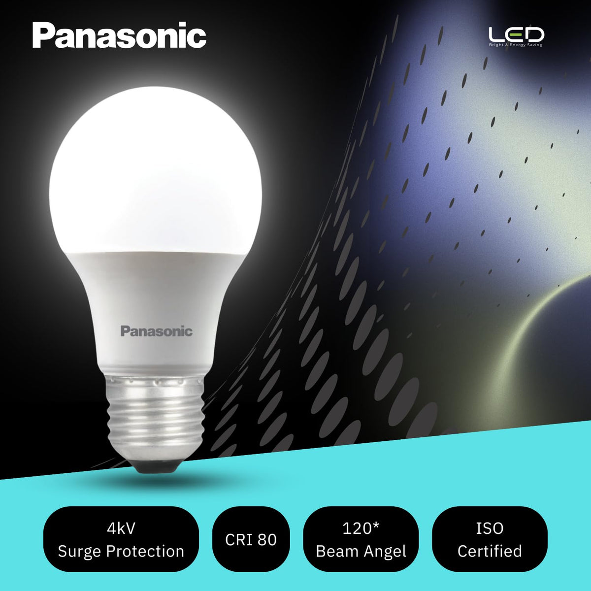 Panasonic Dura Saver 9W Bulb, E27 LED Bulb Base For Home & Office, 1 Year Warranty, Energy Efficiet, 6500K Cool Daylight (Pack of 2)