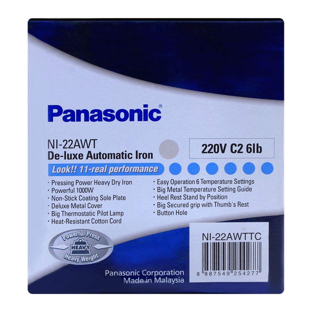 Panasonic HEAVY WEIGHT IRON 22AWT, 1000 watts