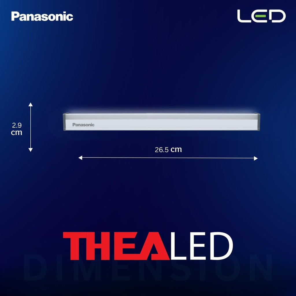 Panasonic THEA ACE 5W LED Batten for Living Room & Bedroom, Bright & Energy Efficient Tubelight for Home, for Dressing Table & Mirror, Cool White (6500K), 1 Feet, Pack of 6