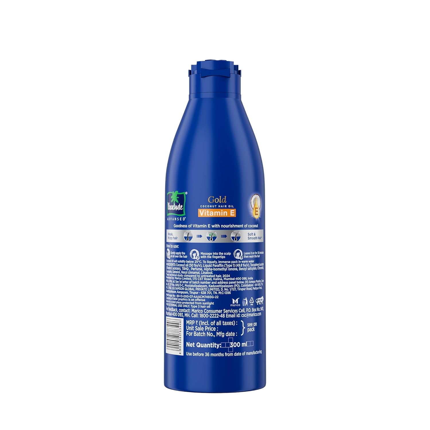 Parachute Advansed Gold Vitamin E Coconut Hair Oil 300 ml