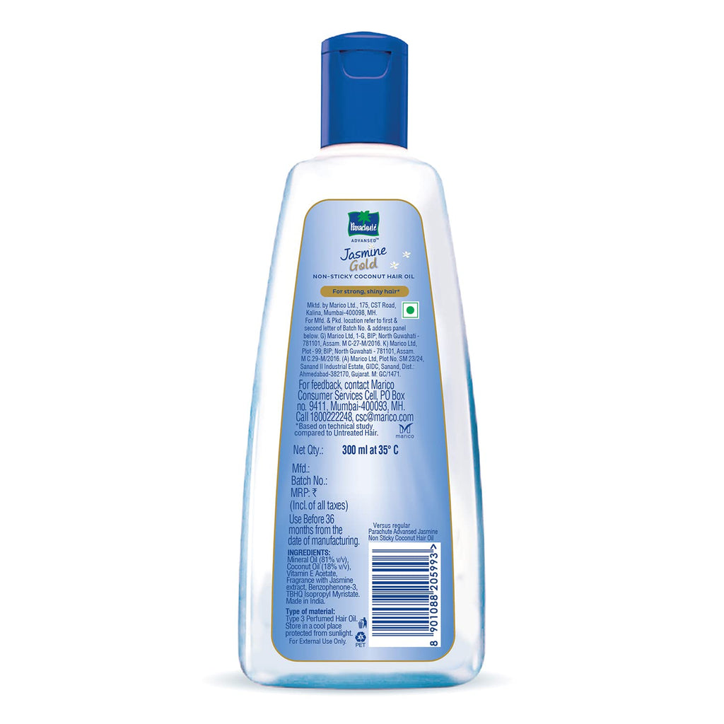 Parachute Advansed Jasmine Gold Coconut Hair Oil 300 ml