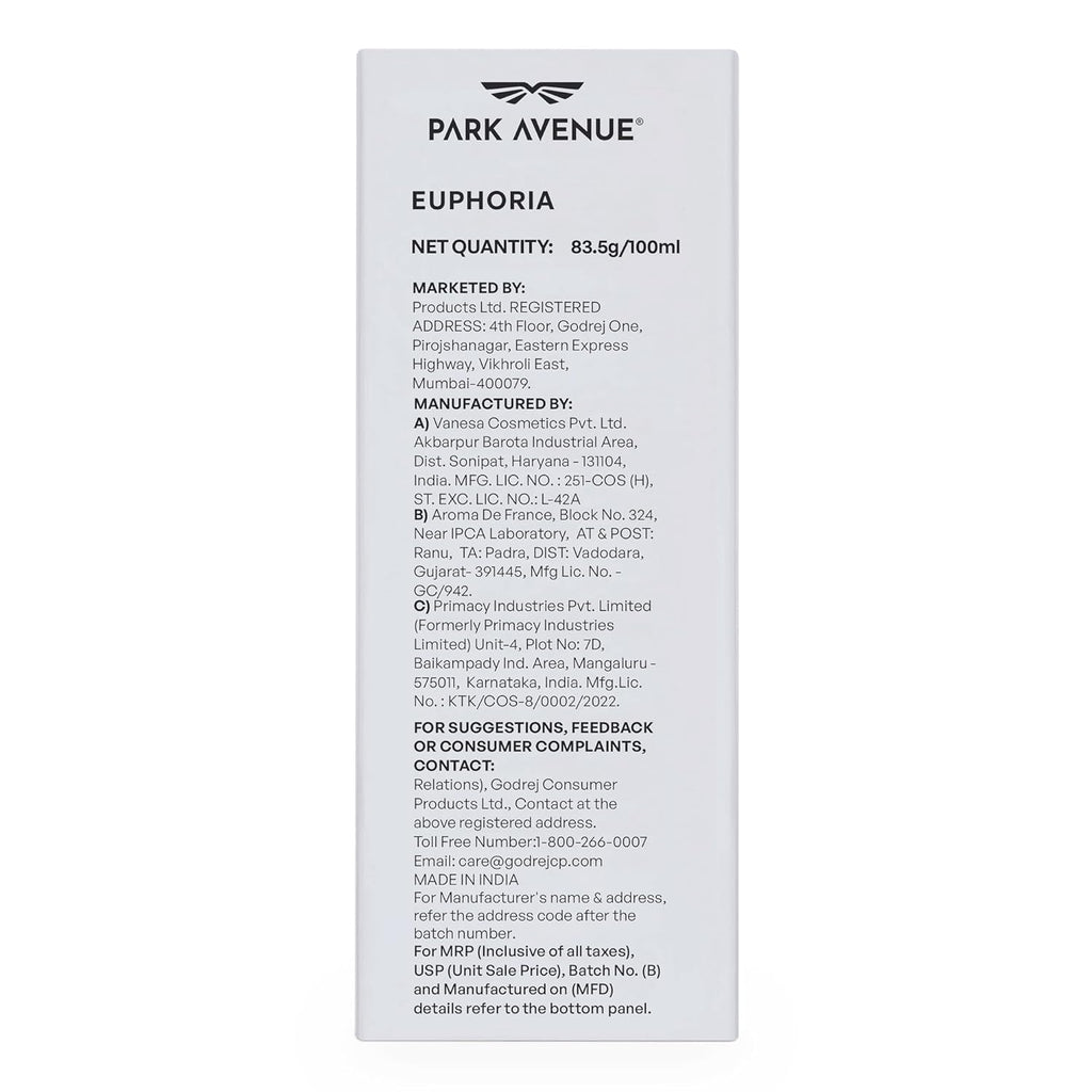 Park Avenue Euphoria, Eau De Parfum Men, 100ml
