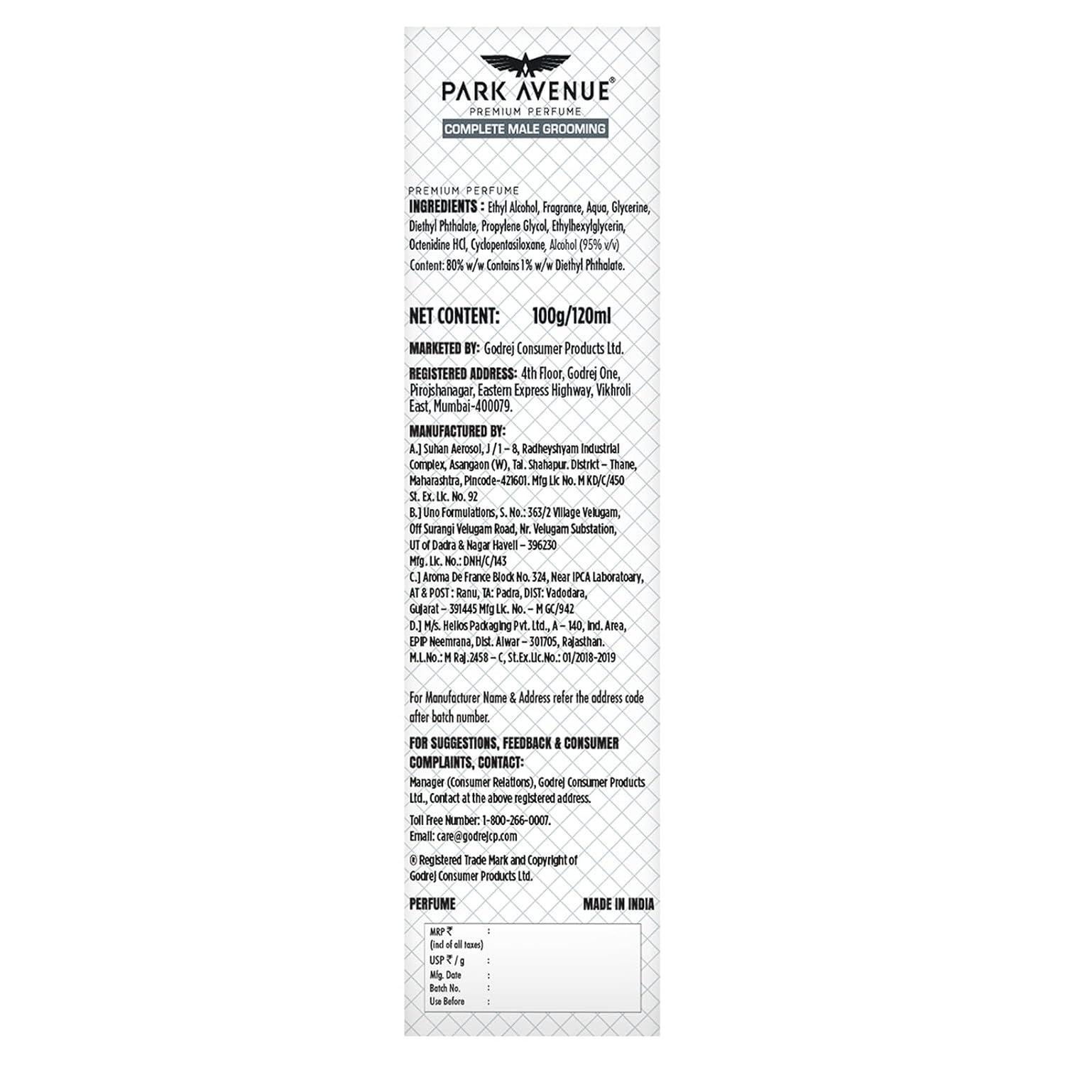 Park Avenue Voyage Signature Collection 12ml