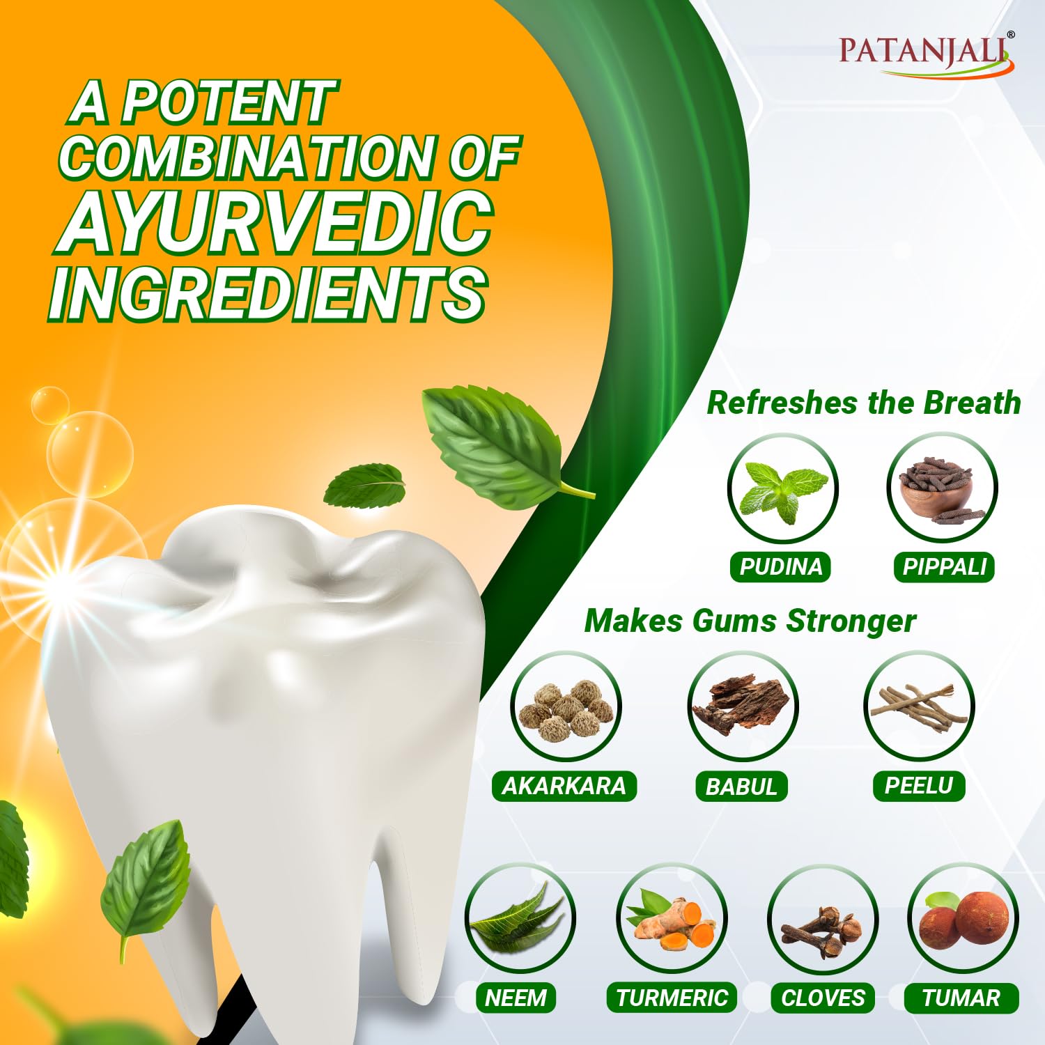 Patanjali Dant Kanti Natural Toothpaste 800G (200G X 4)