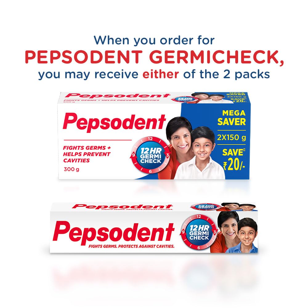 Pepsodent Germicheck Anti cavity Toothpaste 300 gram (150x2)